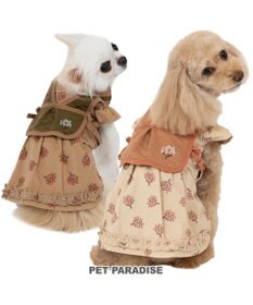 PET PARADISE ペットパラダイス キルトベスト付きワンピース 《ベージュ》 超小型犬 小型犬