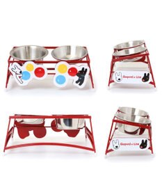 PET PARADISE リサとガスパール ワイヤーえさ皿 《風船柄》 小2個