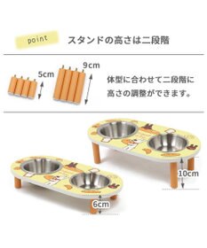 PET PARADISE リサとガスパール テーブルえさ皿 《パン柄》