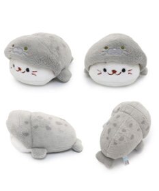Mother garden しろたん ちびマスコット16ｃｍ 単品 《らっこいぬ / らむね / ゴマフアザラシ / サメ / カエル》