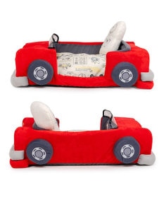PET PARADISE スヌーピー マイカーカドラー 《レッド》 71×47cm Ｍ 小型犬