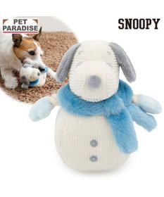 PET PARADISE スヌーピー 雪だるまトイ 青マフラー