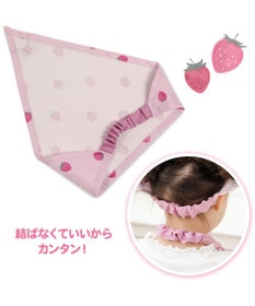 Mother garden マザーガーデン 野いちご キッズエプロン & 三角巾 セット 《レトロストロベリー柄》 100～120cm