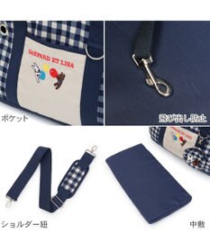 PET PARADISE リサとガスパール ギンガムキャリーバッグ 《紺》 M 小型犬 約4～8㎏