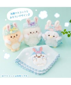 Mother garden しろたん ミニタオル 《洗顔柄》もこもこアワー