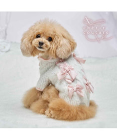 PET PARADISE cherircouture リボン編込ニット 小型犬