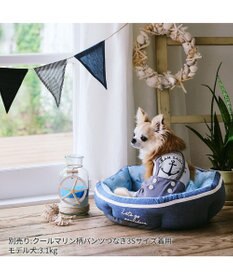 PET PARADISE ペットパラダイス クールカドラー 丸型《マリン柄》 超小型犬