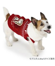 PET PARADISE スヌーピー スケート ニット 《レッド》 小型犬