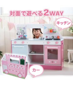 Mother garden マザーガーデン 木製 おままごと キッチン 音が鳴る ストロベリーキッチンカー