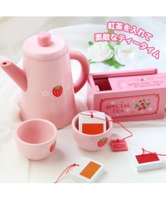 Mother garden マザーガーデン 野いちごままごと ポット＆紅茶セット 木のおままごと