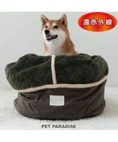 PET PARADISE ペットパラダイス 遠赤外線 寝袋  筒型《オニオン柄》 L