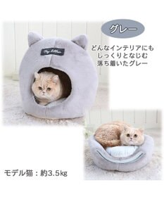 PET PARADISE 【注文商品】愛猫のお名前刺繍入り 猫 ベッド ねこハウス (38×40cm)