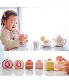 Mother garden マザーガーデン 木のおままごと  《野いちご ティーパーティーセット》プレミアムケーキセット