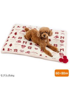 PET PARADISE ディズニー ミッキーマウス 遠赤外線 ボア マット 《ニット柄》