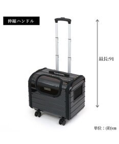 PET PARADISE キャリーバッグ キャスター付き 4輪 カート【小型犬】 ハード ブラック