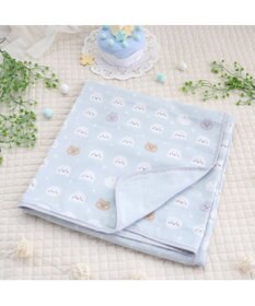 Mother garden しろたん 総柄 おくるみ 四重ガーゼ  ベビーブランケット 100cm×100cm 正方形