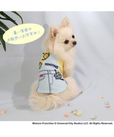 PET PARADISE 犬の服 春夏 ひんやり クール メッシュ 接触冷感 虫よけ ミニオン サロペット風 タンクトップ 【小型犬】 クールマックスエコメイド