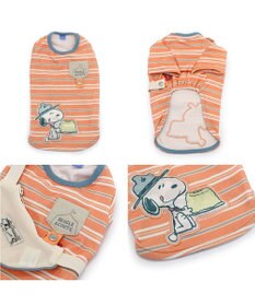 PET PARADISE スヌーピー お揃いTシャツ マルチボーダー 《オレンジ》 小型犬
