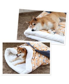 PET PARADISE スヌーピー 筒型寝袋 遠赤外線 《ブラザー柄》 57×95cm