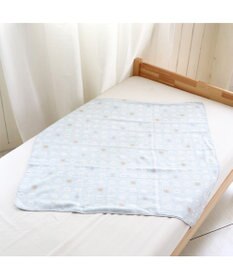 Mother garden しろたん 総柄 おくるみ 四重ガーゼ  ベビーブランケット 100cm×100cm 正方形