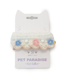 PET PARADISE ペットパラダイス 猫首輪 お花編み S / M