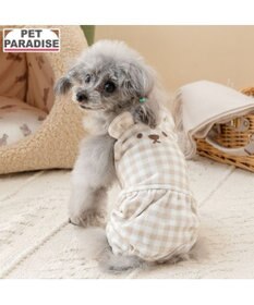 PET PARADISE ペットパラダイス くまちゃん お顔柄 オーバーオール 小型犬