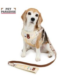 PET PARADISE リサとガスパール  ハーネス&リード ナチュラル Ｌ 大型犬