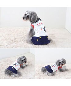 PET PARADISE リサとガスパール 丸襟 スカートつなぎ 小型犬