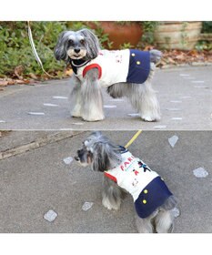 PET PARADISE リサとガスパール 丸襟 スカートつなぎ 小型犬