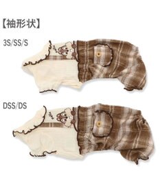 PET PARADISE ディズニー チップとデール チェック パンツ つなぎ 小型犬
