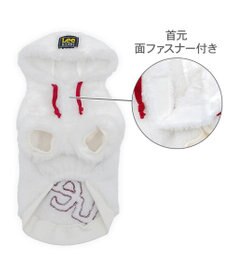 PET PARADISE Lee ロゴ ボアパーカー 《ホワイト》 小型犬