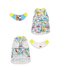 PET PARADISE スヌーピー 夏休み柄タンクトップ 【中型犬】《ポケットクールバンダナ付き》