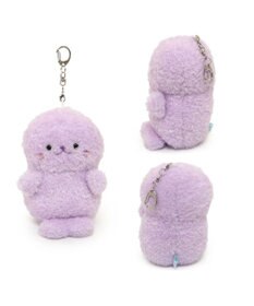 Mother garden しろたん ついてきちゃうマスコット  キーホルダー 12cm 《もふもふ 紫》 単品