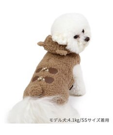 PET PARADISE ペットパラダイス くまちゃん 遠赤外線 綿入ベスト 《チェック柄》小型犬