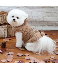 PET PARADISE ペットパラダイス くまちゃん 遠赤外線 綿入ベスト 《チェック柄》小型犬
