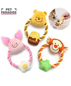 PET PARADISE ディズニー くまのプーさん ロープ トイ《プーさん/ピグレット/ティガー》