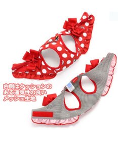 PET PARADISE ディズニー ミニーマウス  水玉柄 ベストハーネス  【３Ｓ】小型犬