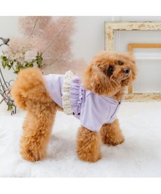 PET PARADISE ペットパラダイス ドット柄 フード付パーカー 《パープル》 小型犬
