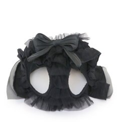 PET PARADISE cherircouture フリフリハーネス 《ブラック》 小型犬 ＳＳ