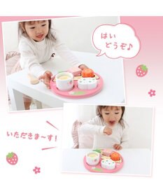 Mother garden 1.5歳からの木のおもちゃ マザーガーデン いちごのランチプレートセット
