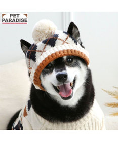 PET PARADISE ペットパラダイス アーガイルニット帽子 ＳＭ～Ｍ/Ｌ