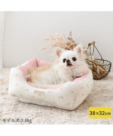 PET PARADISE ペットパラダイス 小花柄カドラー《ピンク》  S　超小型犬