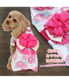 PET PARADISE 犬の服 夏 犬服 浴衣 牡丹柄 ピンク 【小型犬】