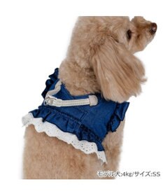 PET PARADISE ペットパラダイス デニムフリルハーネス 4Ｓ/ 3S