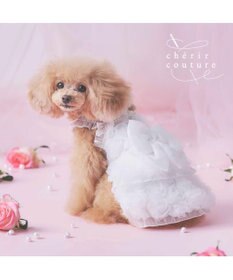 PET PARADISE cherircouture メニーローズ ワンピース ホワイト 小型犬