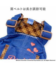 PET PARADISE ミニオン デニム チェック オーバーオール 小型犬