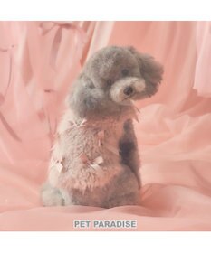 PET PARADISE cherircouture メニーリボンファーベスト 《ピンク》 小型犬