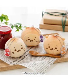 Mother garden しろたん パン型キーホルダー 《しろたん》 単品