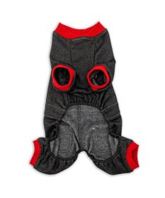 PET PARADISE Lee レッドリブ ロンパース 小型犬