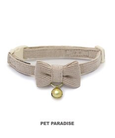 PET PARADISE 猫 首輪 コーデュロイ 【小】 【中】  ベージュ